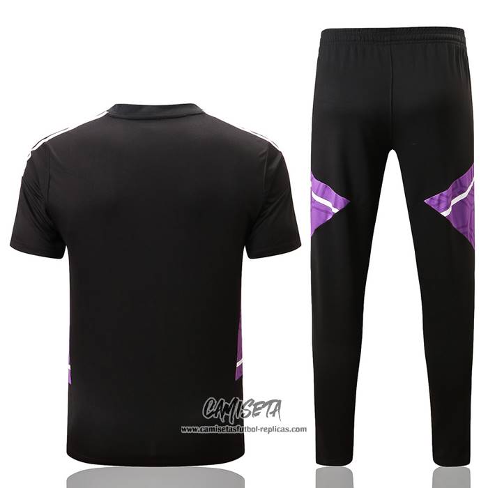 Chandal del Real Madrid 2022-2023 Manga Corta Negro y Purpura